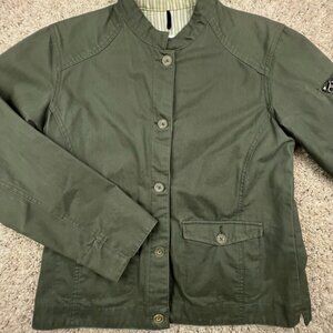 Columbia Green Button Up Jacket Top Long Sleeve Size Small Women Casual Outdoor